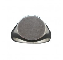 R002441 Custom Engraved Sterling Silver Signet Men Ring Plain Solid Genuine Stamped 925